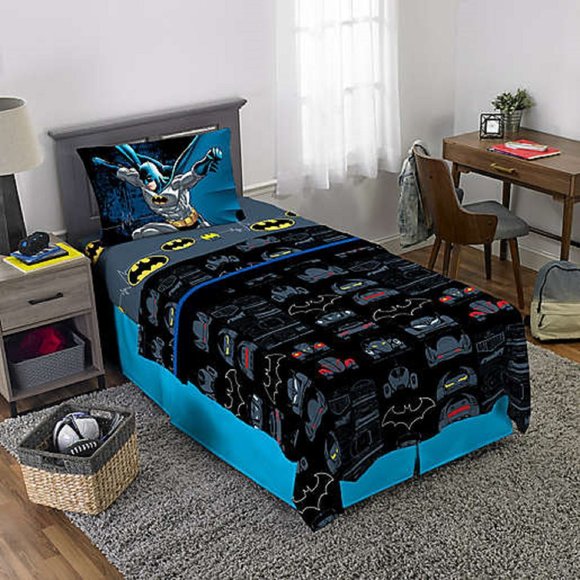 brand new Batman Guardian Speed 3-piece Black, Gray, and Blue Twin Sheet Set - Picture 15 of 15